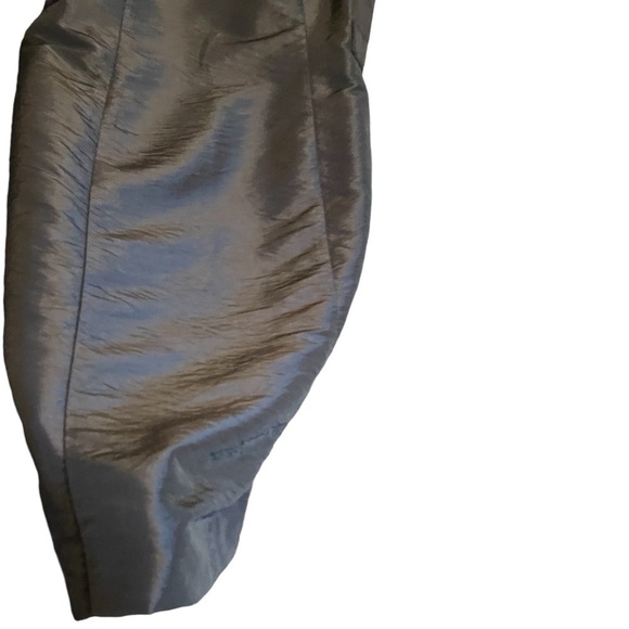 Jacob Little Black Dress-Yoke Neckline-Zip Back-Matte Satin Look-Size 9/10 - Picture 3 of 10